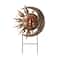 Glitzhome® 3ft. Metal Sun & Moon Yard Stake or Wall Décor